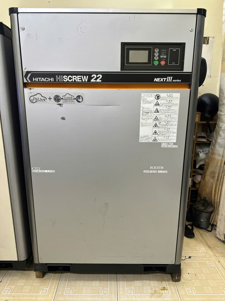 Hitachi HISCREW NEXT III 22kW 5 MÁY NÉN KHÍ TRỤC VÍT HITACHI HISCREW NEXT III 22KW – 30HP